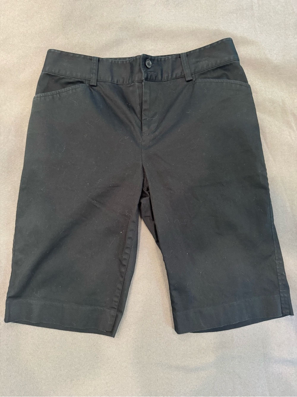 Ralph Lauren Black Women's Bermuda Style Shorts with Green Label Size 4